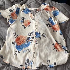 Floral too with neckline cut out